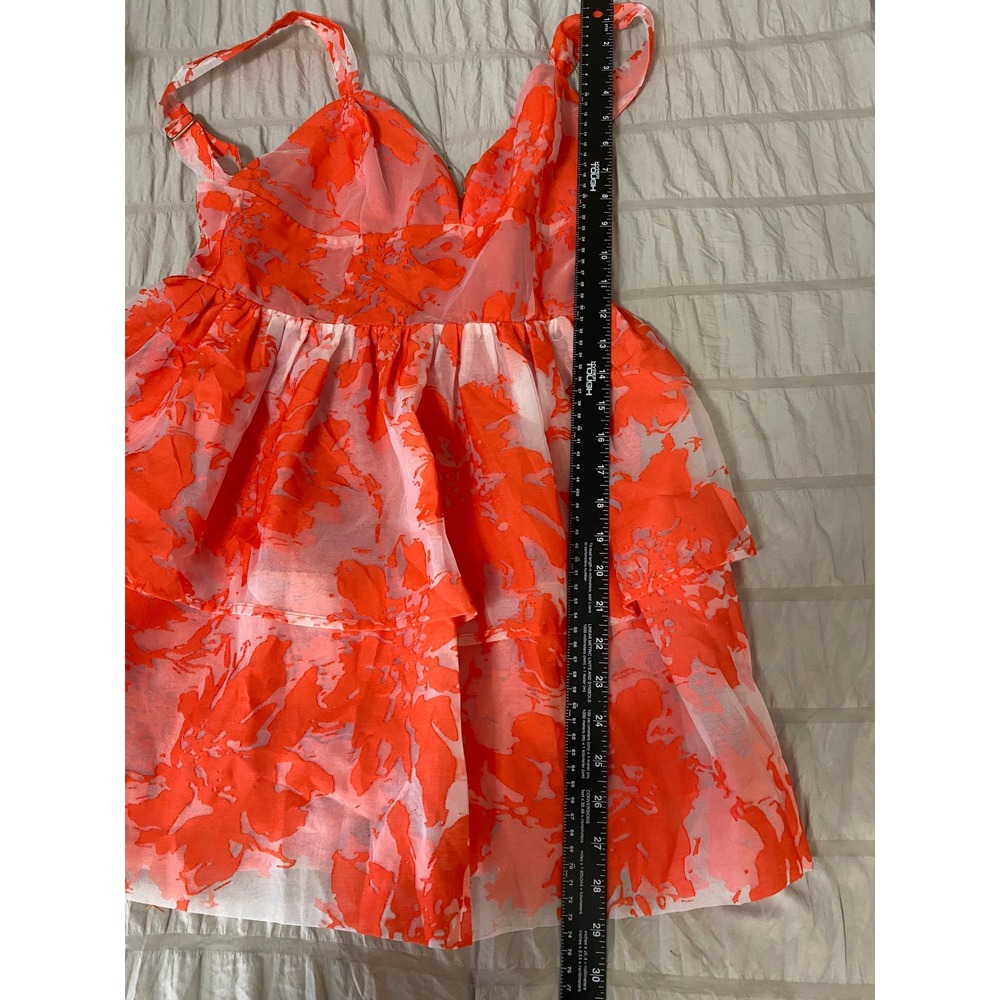 NWT Day + Moon Mini Dress Tiered Ruffle Floral Babydoll Sleeveless Sz Small - Picture 5 of 6